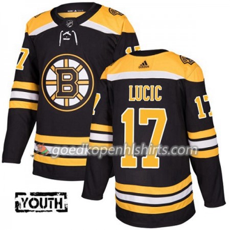 Boston Bruins Milan Lucic 17 Adidas 2017-2018 Zwart Authentic Shirt - Kinderen